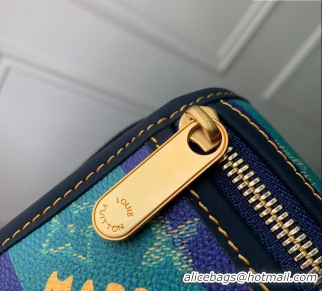 Well Crafted Louis Vuitton Bosphore Wearable Wallet Mini Bag in Blue Stripes Monogram Heritage Canvas M15173 2025