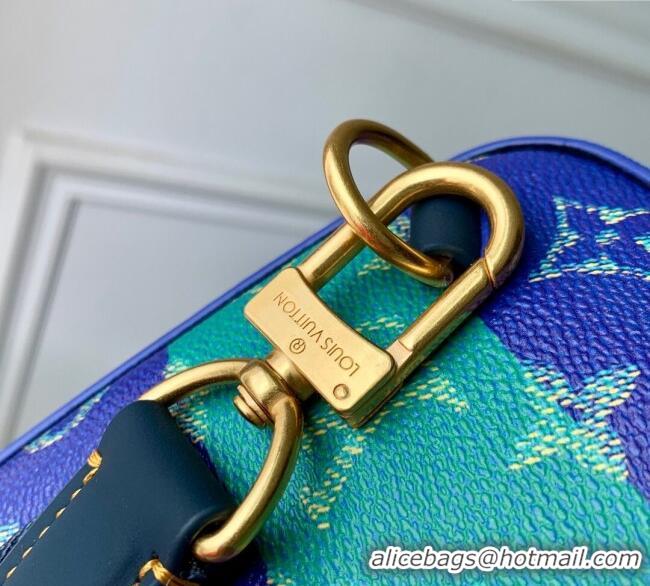 Promotional Louis Vuitton Mens Avenue Slingbag PM Bag in Blue Stripes Monogram Heritage Canvas M26419 2025