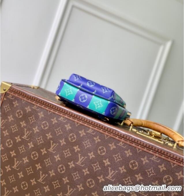 Promotional Louis Vuitton Mens Avenue Slingbag PM Bag in Blue Stripes Monogram Heritage Canvas M26419 2025