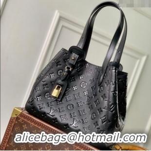 Top Grade Louis Vuitton All In One PM Tote Bag in Monogram Leather M25858 Black 2025