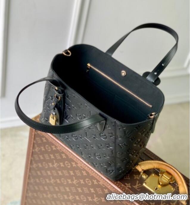 Top Grade Louis Vuitton All In One PM Tote Bag in Monogram Leather M25858 Black 2025
