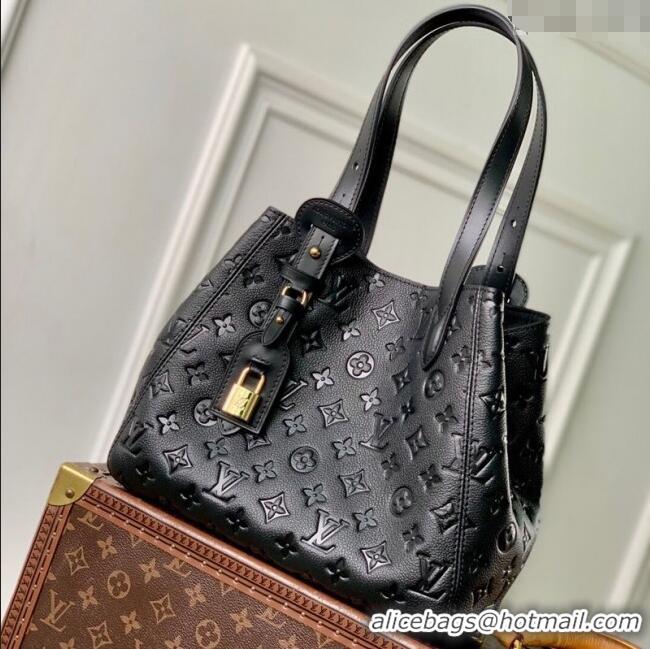 Top Grade Louis Vuitton All In One PM Tote Bag in Monogram Leather M25858 Black 2025