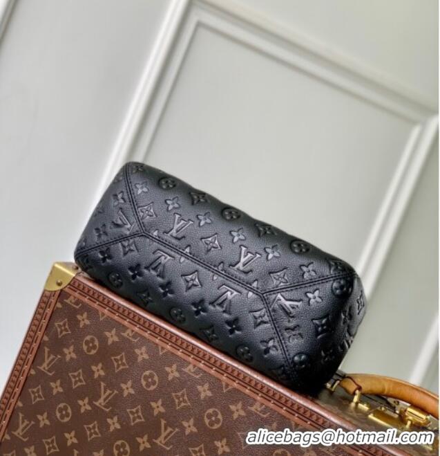 Top Grade Louis Vuitton All In One PM Tote Bag in Monogram Leather M25858 Black 2025