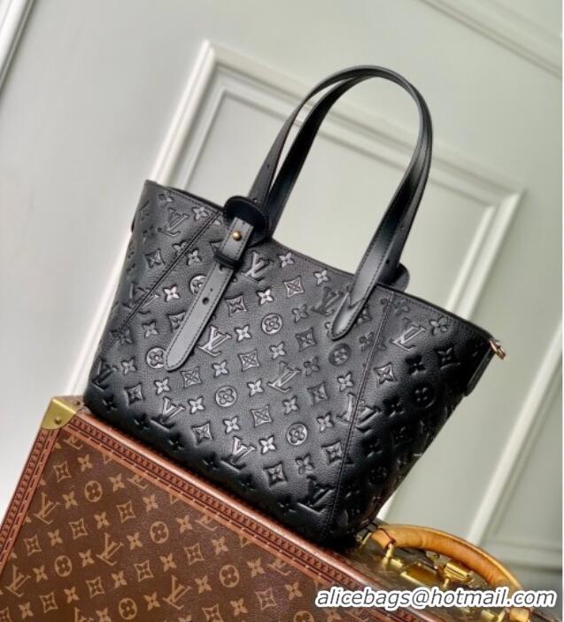 Top Grade Louis Vuitton All In One PM Tote Bag in Monogram Leather M25858 Black 2025