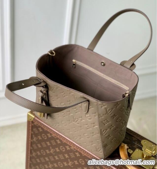 Best Price Louis Vuitton All In One PM Tote Bag in Monogram Leather M25890 Smoke Grey 2025