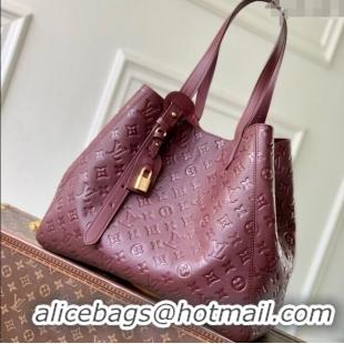 Grade Design Louis Vuitton All In One MM Tote Bag in Monogram Leather M25888 Garnet Red 2025