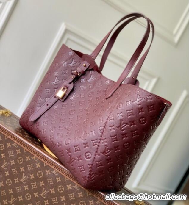 Grade Design Louis Vuitton All In One MM Tote Bag in Monogram Leather M25888 Garnet Red 2025