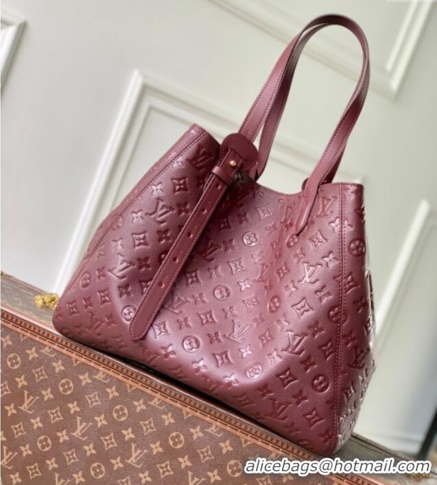 Grade Design Louis Vuitton All In One MM Tote Bag in Monogram Leather M25888 Garnet Red 2025