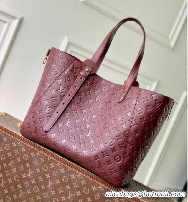 Grade Design Louis Vuitton All In One MM Tote Bag in Monogram Leather M25888 Garnet Red 2025
