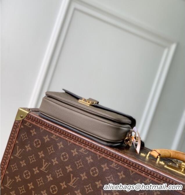 Best Quality Louis Vuitton Pochette Metis East West Bag in Monogram Grained Leather M25910 Smoke Grey 2025