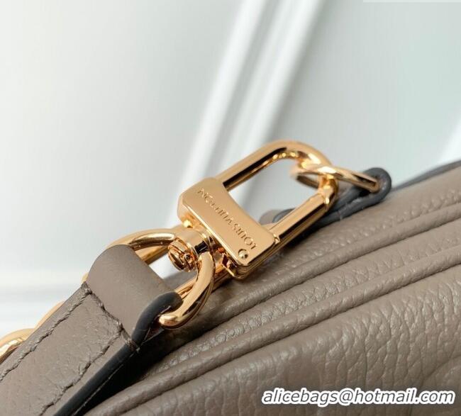 Best Quality Louis Vuitton Pochette Metis East West Bag in Monogram Grained Leather M25910 Smoke Grey 2025