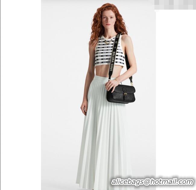 Famous Brand Louis Vuitton Diane Bag in Grained Cowhide Leather M15049 Smoke Grey 2025