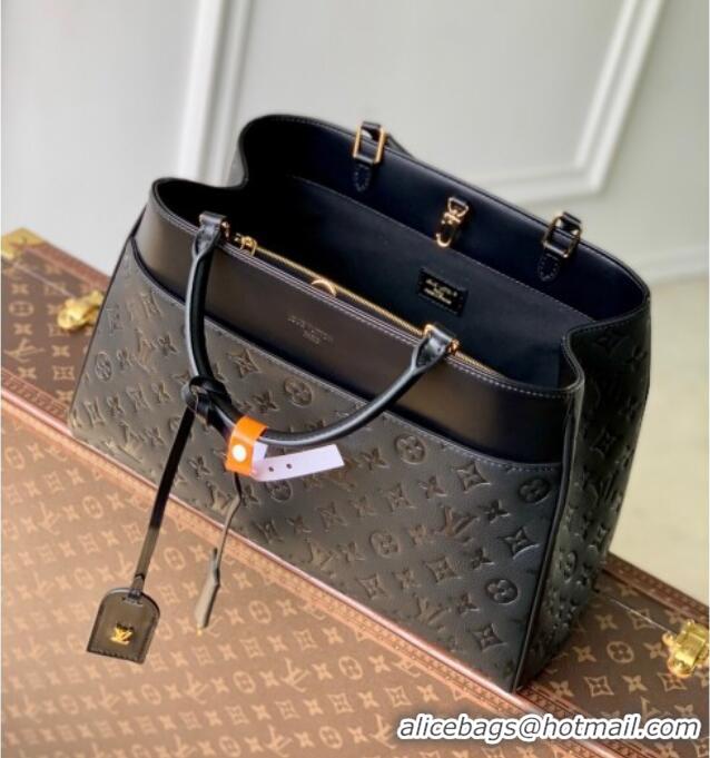 Best Price Louis Vuitton Avenue MM Tote Bag in Monogram Leather M25575 Black 2025