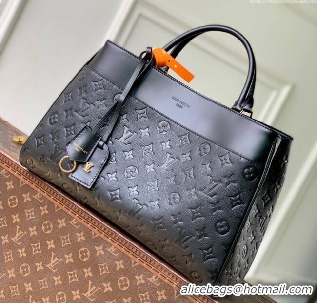 Best Price Louis Vuitton Avenue MM Tote Bag in Monogram Leather M25575 Black 2025