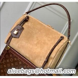 Most Popular Louis Vuitton Express MM bag in Suede M26358 Hazelnut Brown 2025