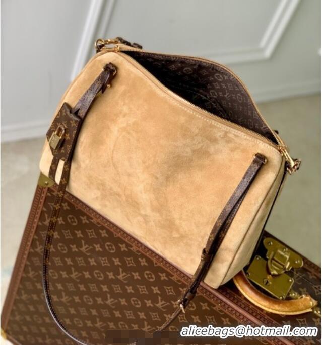 Most Popular Louis Vuitton Express MM bag in Suede M26358 Hazelnut Brown 2025