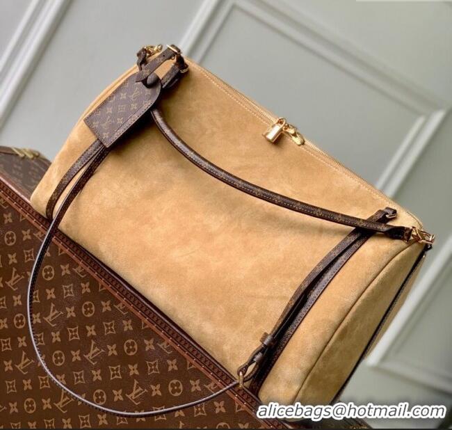 Luxury Discount Louis Vuitton Express Travel bag in Suede M26451 Hazelnut Brown 2025
