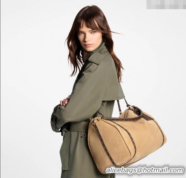 Luxury Discount Louis Vuitton Express Travel bag in Suede M26451 Hazelnut Brown 2025