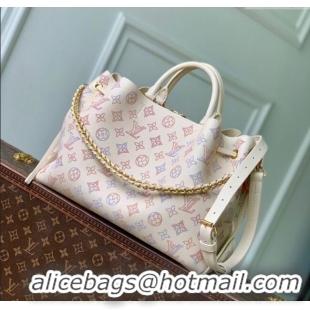 Super Quality Louis Vuitton Bella Tote Bag in Mahina Perforated Calfskin M15116 Dream Cream White 2025