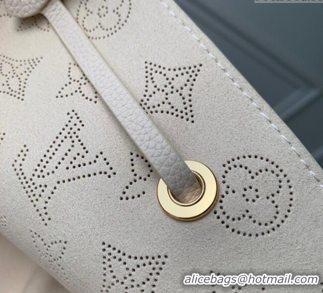 Super Quality Louis Vuitton Bella Tote Bag in Mahina Perforated Calfskin M15116 Dream Cream White 2025