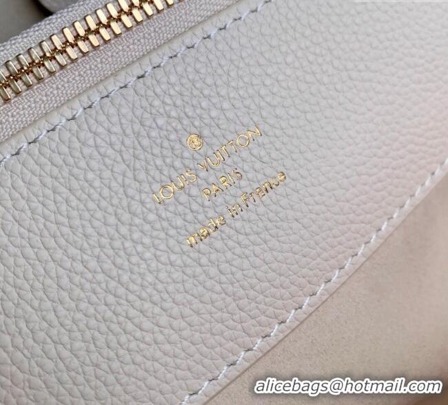 Super Quality Louis Vuitton Bella Tote Bag in Mahina Perforated Calfskin M15116 Dream Cream White 2025