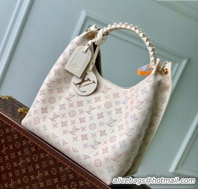 Best Price Louis Vuitton Carmel Hobo Bag in Mahina Perforated Calfskin M25894 Dream Cream 2025
