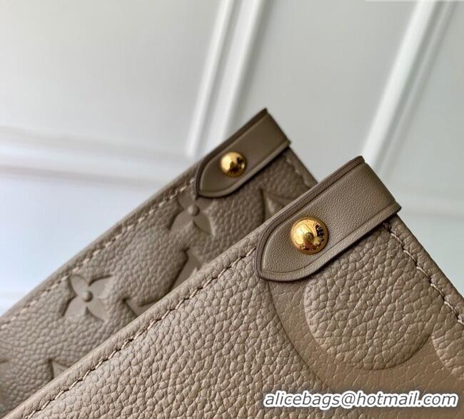 Best Product Louis Vuitton Onthego MM Tote Bag in Maxi Monogram Leather M25523 Smoke Grey 2025