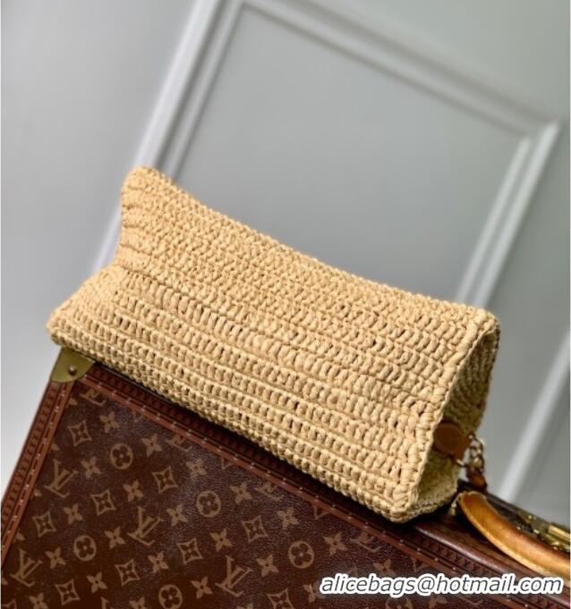 Top Design Louis Vuitton Speedy 30 Bandouliere Bag in Raffia Straw M14457 Beige 2025