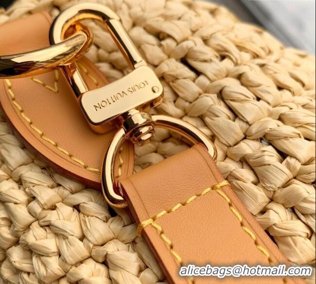 Top Design Louis Vuitton Speedy 30 Bandouliere Bag in Raffia Straw M14457 Beige 2025