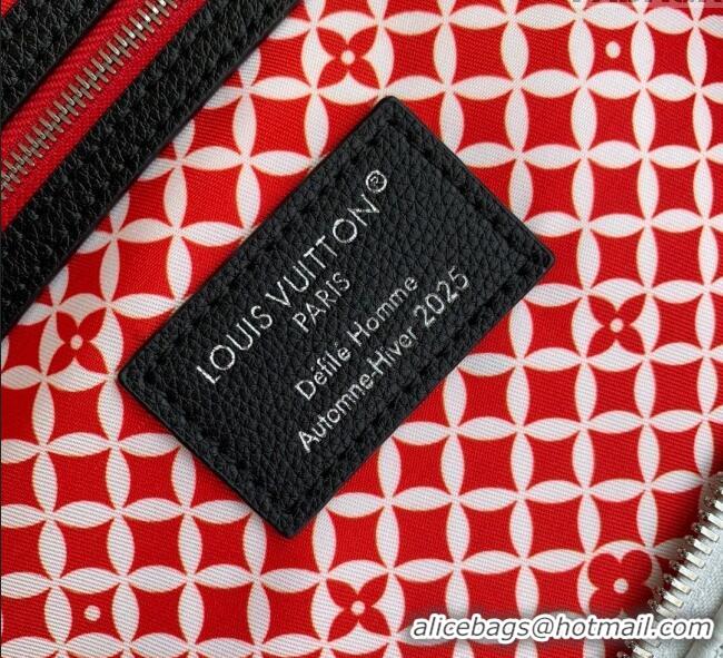 Best Design Louis Vuitton Keepall Bandouliere 50 Bag in Printed Leather N40804 White/Black 2025