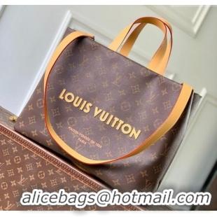 Famous Brand Louis Vuitton Mens Shopper Tote MM bag in Monogram Leather M13928 Brown 2025