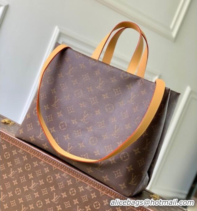 Famous Brand Louis Vuitton Mens Shopper Tote MM bag in Monogram Leather M13928 Brown 2025