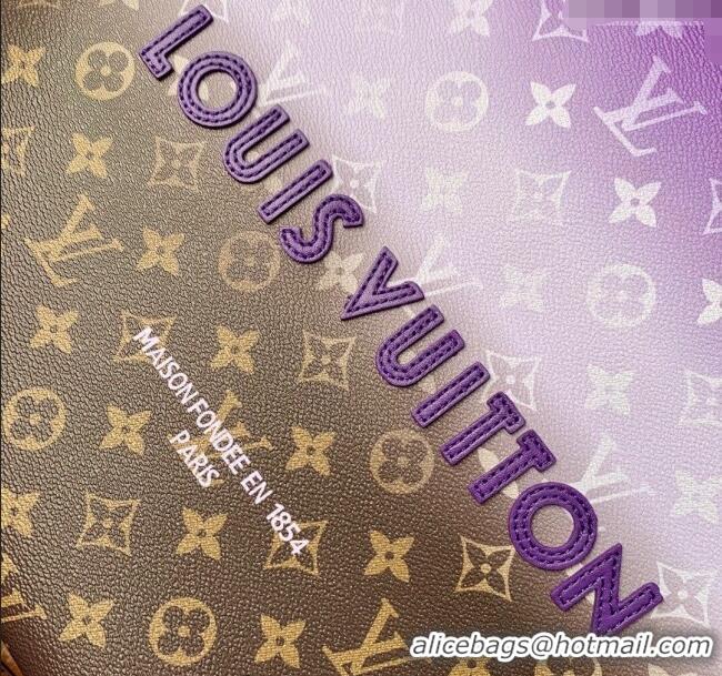 Buy Fashionable Louis Vuitton Shopper Tote MM bag in Canvas M13923 Brown/Purple 2025