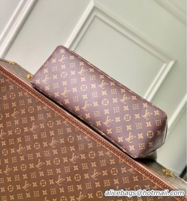 Buy Fashionable Louis Vuitton Shopper Tote MM bag in Canvas M13923 Brown/Purple 2025