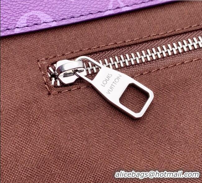 Buy Fashionable Louis Vuitton Shopper Tote MM bag in Canvas M13923 Brown/Purple 2025