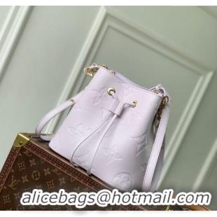 New Design Louis Vuitton Neonoe BB Bucket bag in Maxi Monogram Leather M25675 Misty Lilac Purple 2025