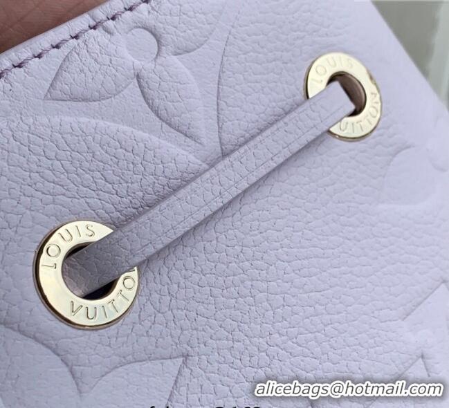 New Design Louis Vuitton Neonoe BB Bucket bag in Maxi Monogram Leather M25675 Misty Lilac Purple 2025