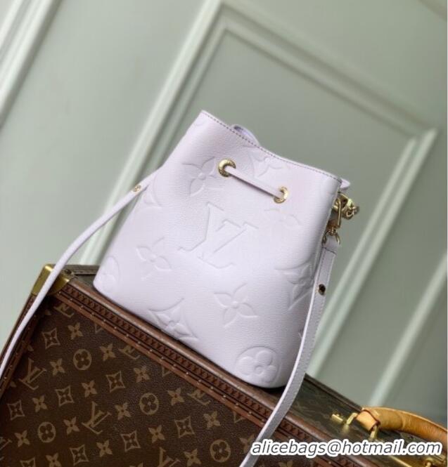 New Design Louis Vuitton Neonoe BB Bucket bag in Maxi Monogram Leather M25675 Misty Lilac Purple 2025