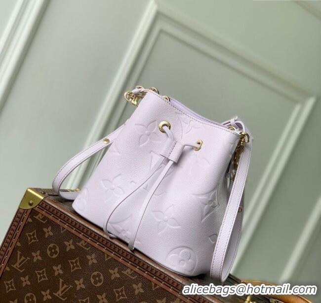 New Design Louis Vuitton Neonoe BB Bucket bag in Maxi Monogram Leather M25675 Misty Lilac Purple 2025