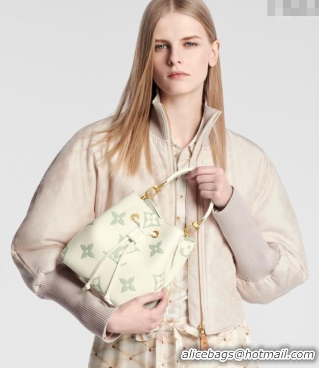 New Design Louis Vuitton Neonoe BB Bucket bag in Maxi Monogram Leather M25675 Misty Lilac Purple 2025