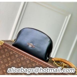 Best Quality Louis Vuitton Cosmetic Pouch MM in Black Lambskin leather M15206 2025