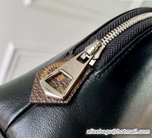 Best Quality Louis Vuitton Cosmetic Pouch MM in Black Lambskin leather M15206 2025