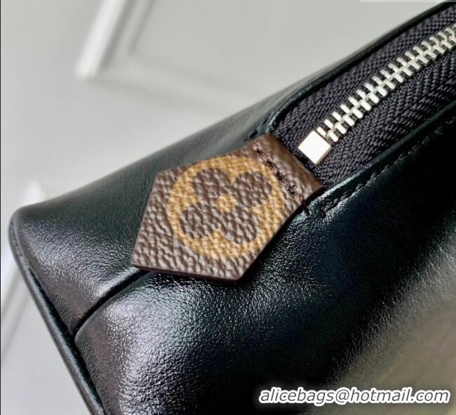 Best Quality Louis Vuitton Cosmetic Pouch MM in Black Lambskin leather M15206 2025