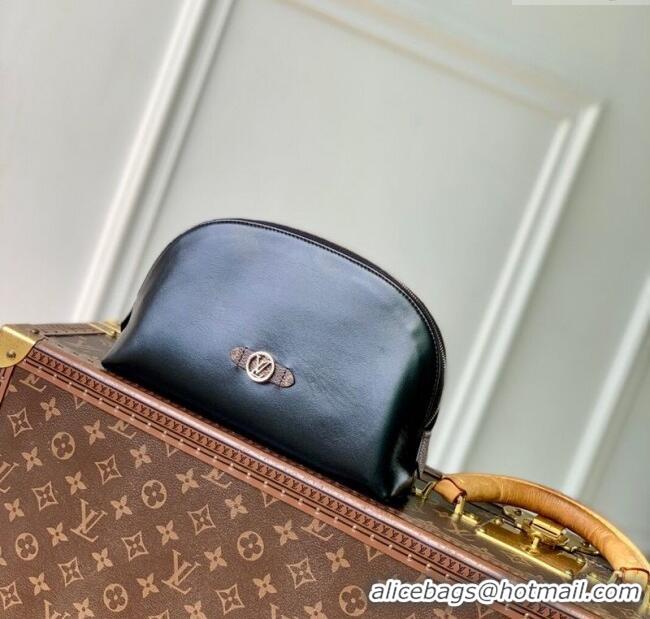 Best Quality Louis Vuitton Cosmetic Pouch MM in Black Lambskin leather M15206 2025