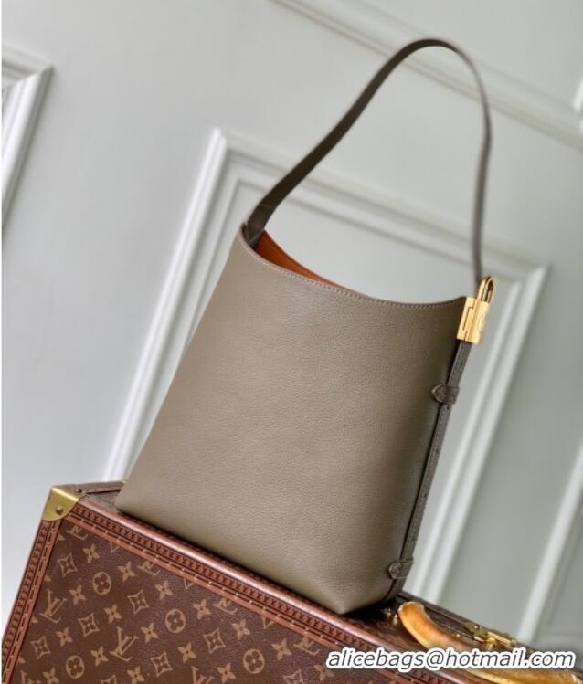 Spot Bulk Louis Vuitton Low Key Hobo PM bag in Calfskin M15205 Smoke Grey 2025