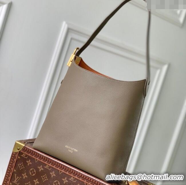 Spot Bulk Louis Vuitton Low Key Hobo PM bag in Calfskin M15205 Smoke Grey 2025