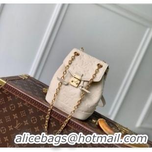 Spot Discount Louis Vuitton Nano Noe Backpack Bag in Embossed Grained Leather M25819 White 2025