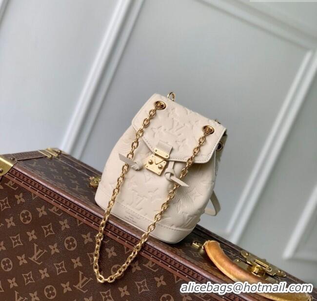 Spot Discount Louis Vuitton Nano Noe Backpack Bag in Embossed Grained Leather M25819 White 2025