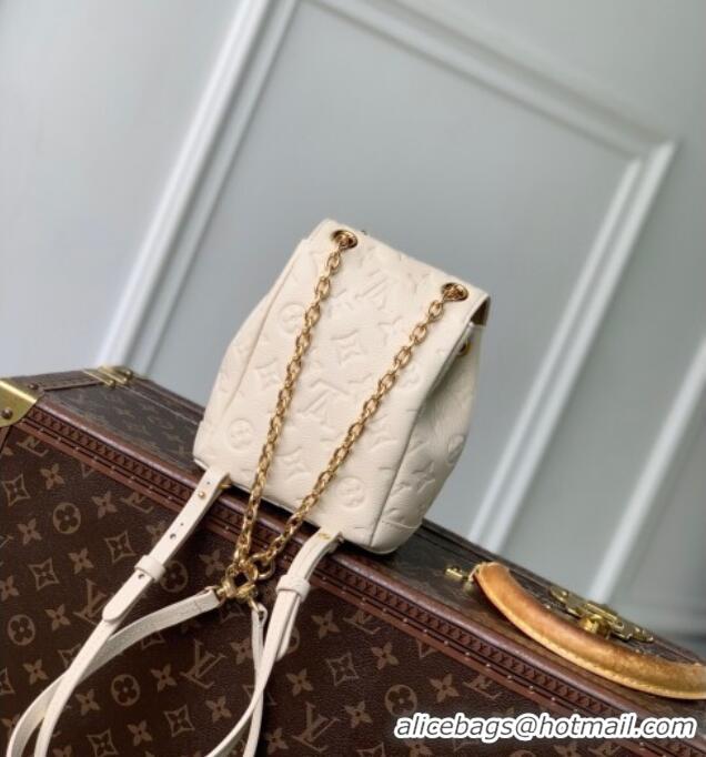 Spot Discount Louis Vuitton Nano Noe Backpack Bag in Embossed Grained Leather M25819 White 2025