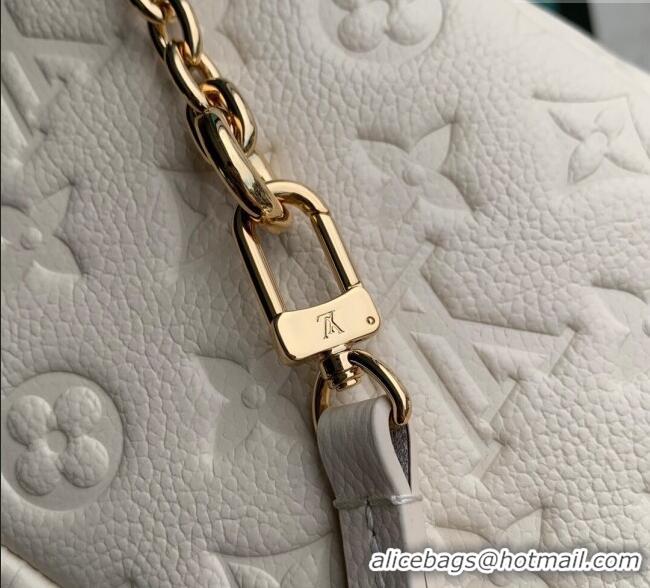Spot Discount Louis Vuitton Nano Noe Backpack Bag in Embossed Grained Leather M25819 White 2025